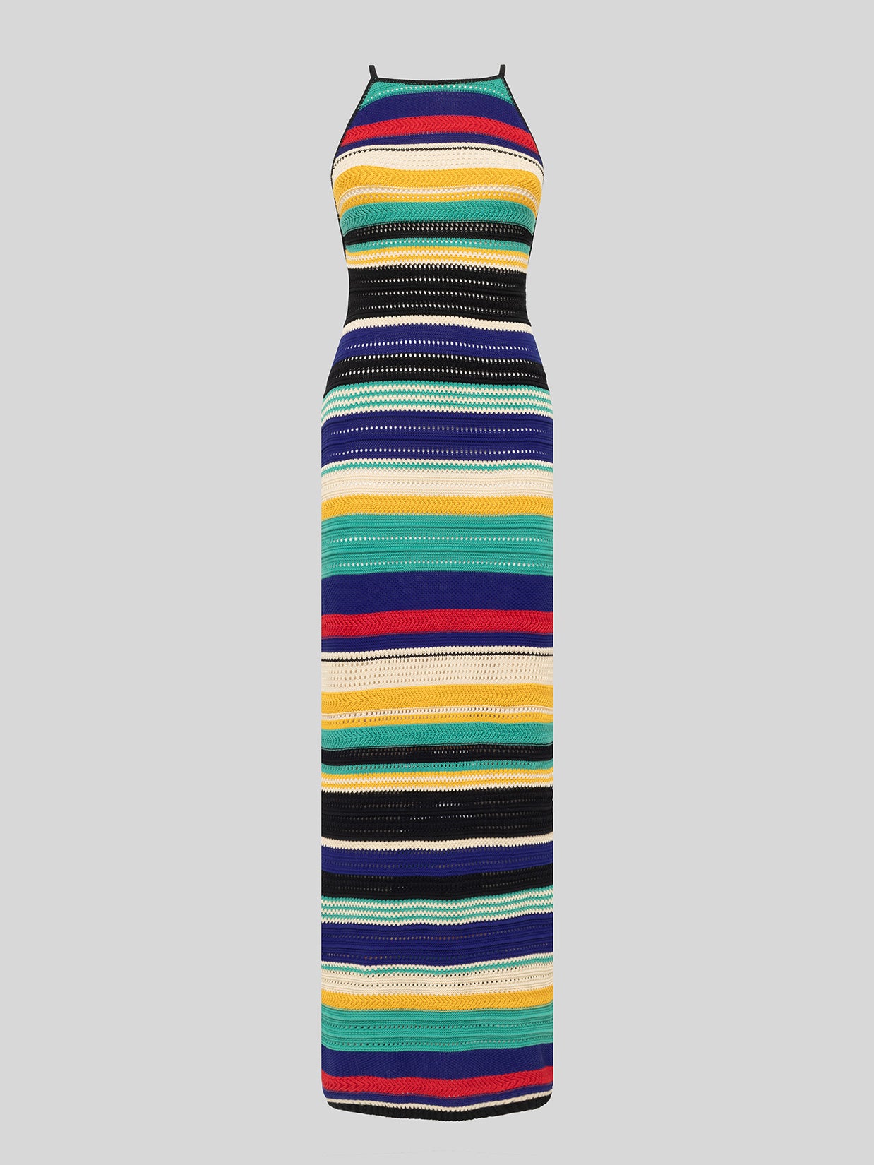 MAXI ABITO IN MAGLIA MULTICOLOR