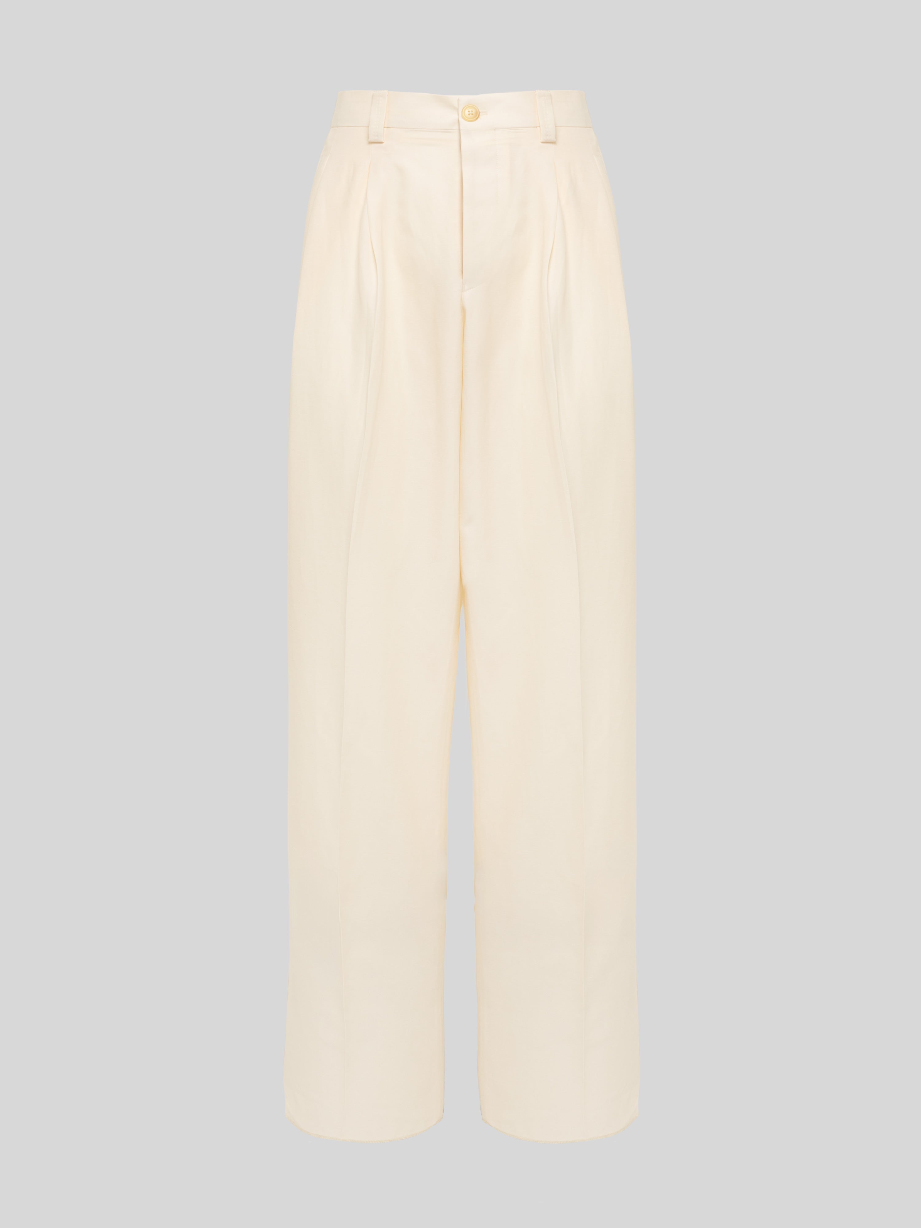 PANTALONE GAMBA LARGA LINO E VISCOSA