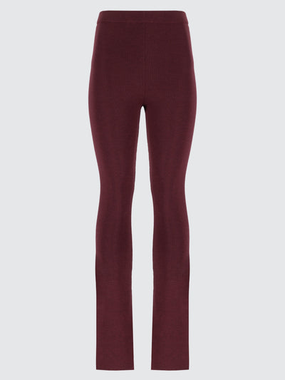 Pantaloni flared in lana extrafine