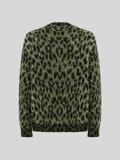 BRUSHED SPOTTED KNITTED BOXY CARDIGAN