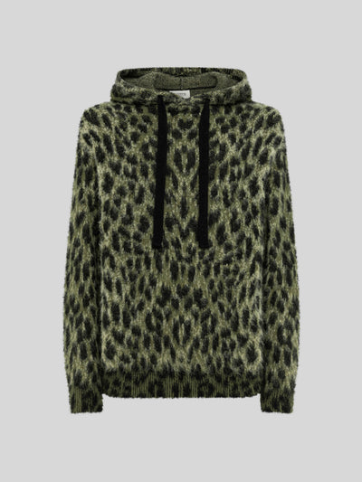 HOODIE BOXY IN MAGLIA MACULATA BRUSHED