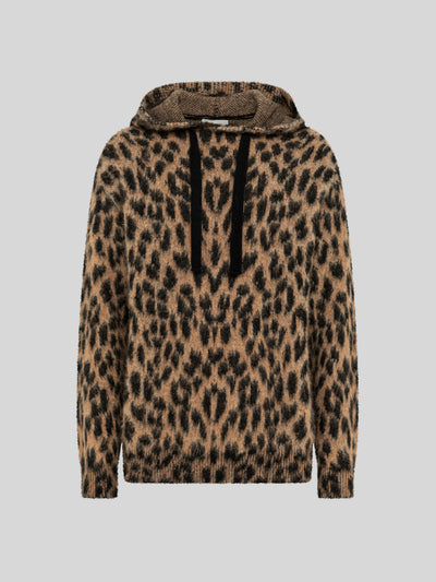 HOODIE BOXY IN MAGLIA MACULATA BRUSHED