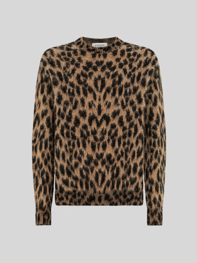 CREWNECK BOXY IN MAGLIA MACULATA BRUSHED
