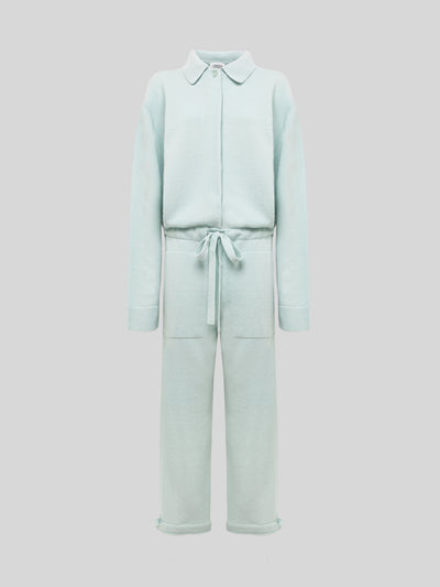 KNIT JUMPSUIT IN LANA E ANGORA