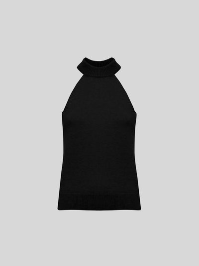 SLEEVELESS TOP IN CASHMERE E SETA