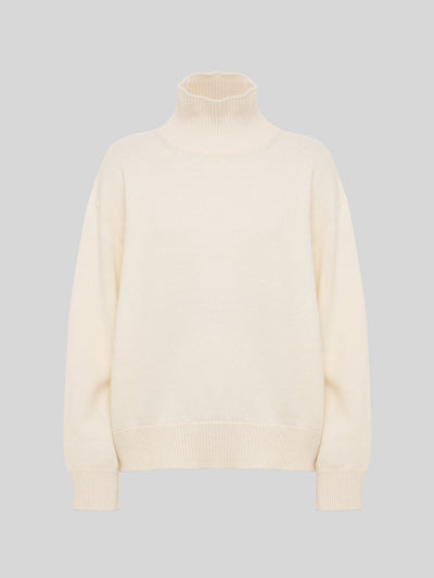 TURTLENECK BOXY IN LANA E CASHMERE